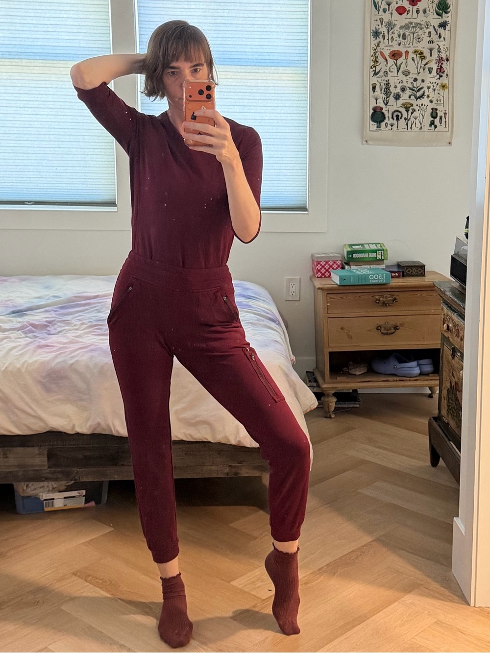 Jaanuu Burgundy Scrub Set